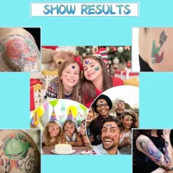 Temporära tatueringsmarkörer för huden, 30 kroppsmarkörer för vuxna och barn><noscript><img width=