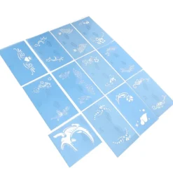 Återanvändbara PET Ansiktsmålningsstenciler för Halloween Julfest><noscript><img width=