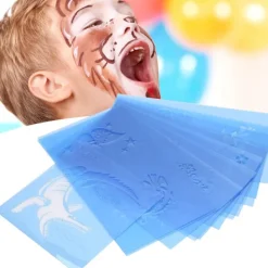 Återanvändbara PET Ansiktsmålningsstenciler för Halloween Julfest><noscript><img width=