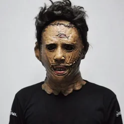 Texas Chainsaw Massacre Leatherface Mask i Latex - Skräckfilm Halloween Cosplay Kostymfest Evenemangsrekvisita Leksaker Karnevalsmask-FF-><noscript><img width=