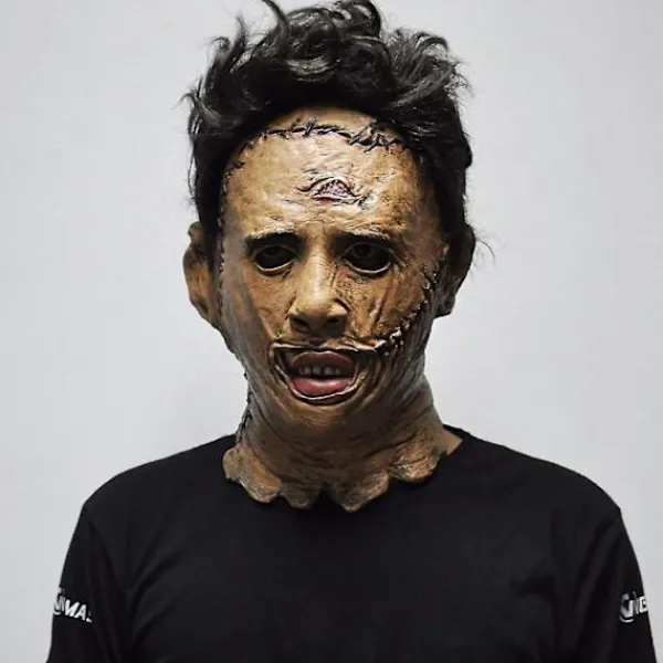FMYSJ Texas Chainsaw Massacre Leatherface Masker Latex Läskig Film Halloween Cosplay Kostym Fest Evenemang Rekvisita Leksaker Karneval Mask (FMY)> Masker
