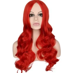 TG Barbie Peruk Cos Ljusblond Medium Peruk Röd> Peruker