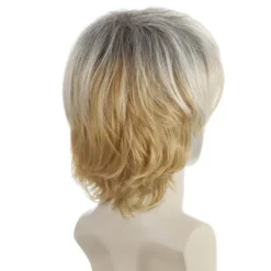 TG Herr Kort Ljusblond Peruk med Snedlugg-X74-><noscript><img width=