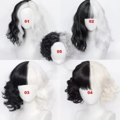 TG Peruker Cruella De Vil Kuila Halloween Cosplay> Peruker