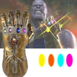 Thanos-handskar för barn Infinity Gauntlet med LED-ljus Avengers 4 Cosplay-leksak> Tillbehör