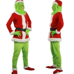 The Grinch ask Cosplay How the Grinch Stole Christmas M> Dräkter