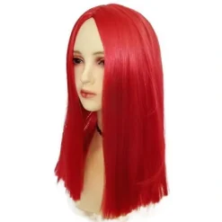 The Nightmare Before Christmas Sally Peruk - Långt Rött Hår för Cosplay Medium><noscript><img width=