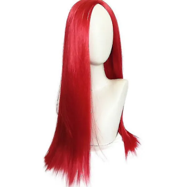 The Nightmare Before Christmas Sally Röd Lång Rak Hårfärg Halloween Cosplay Party Fancy Dress Peruk Prop (FMY).I> Peruker