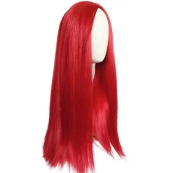 The Nightmare Before Christmas Sally Röd Lång Rak Hårfärg Halloween Cosplay Party Fancy Dress Peruk Prop (FMY).I><noscript><img width=