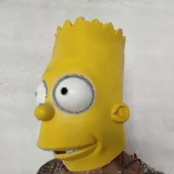 The Simpsons Bart Mask Halloween Högkvalitativ Latex Kostym Mask - JA><noscript><img width=