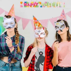 Therian Mask Kattmask, DIY Blanko Vita Papperskattmasker att Dekorera, Anpassningsbara Graffiti-färdiga Designer, Idealisk för Handmålning Cosplay Juni 6.15 | Fyndiq> Masker