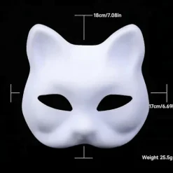 Therian Mask Kattmask, DIY Blanko Vita Papperskattmasker att Dekorera, Anpassningsbara Graffiti-färdiga Designer, Idealisk för Handmålning Cosplay Juni 6.15 | Fyndiq><noscript><img width=