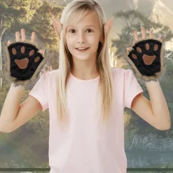 Therian Tassar, Katt Tassar 1 Par Halvfinger Therian Tassar Söta Broderade Päls Tassar Dekorerade Realistiska Tassar Handskar för Barn Vuxen Rollspel Scen, S... | Fyndiq><noscript><img width=