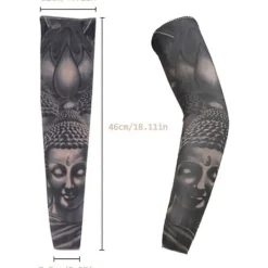 Tillfällig falsk tatuering armärm cykel basket solskydd ärm för män och kvinnor, 5-pack> Smink