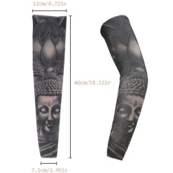 Tillfällig falsk tatuering armärm cykel basket solskydd ärm för män och kvinnor unisex mörk set> Smink