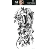 XiaoTeng Tillfällig Tatuering 19 x 9cm - Orm gömd bland blommor> Smink