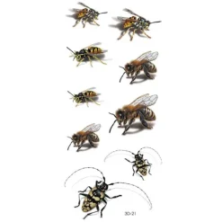 XiaoTeng Tillfällig Tatuering 19 x 9cm - Geting / insekter> Smink