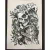 XiaoTeng Tillfällig Tatuering 21 x 15cm - Skull> Smink