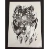 XiaoTeng Tillfällig Tatuering 21 x 15cm - tiger> Smink