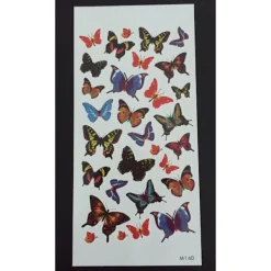 XiaoTeng Tillfällig Tatuering 19 x 9cm - fjärilar> Smink