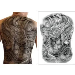 Megabilligt Tillfällig Tatuering Ryggtavla Drake> Smink