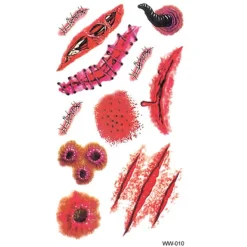 XiaoTeng Tillfällig Tatuering 10x5cm - Halloween special! Sår> Smink