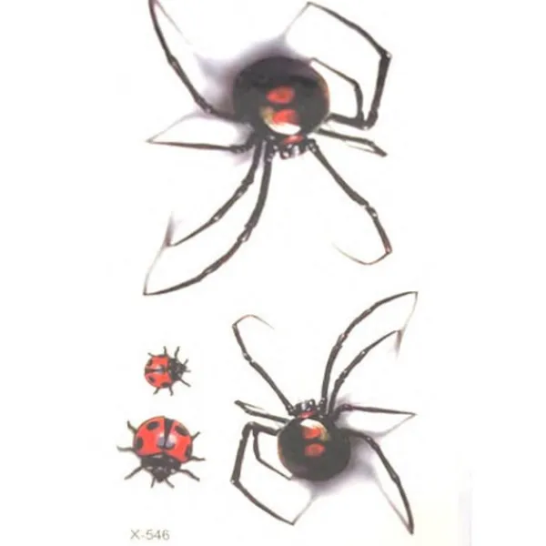 XiaoTeng Tillfällig Tatuering 10x5cm - Halloween special! Spindlar> Smink