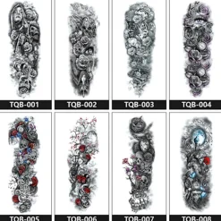 INF Tillfällig tatueringsdekal för hela armen 6><noscript><img width=