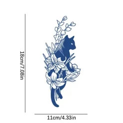 Tillfällig Vattentät Katt Fjäril Tattoo Klistermärke För Män Kvinnor T5i3> Smink