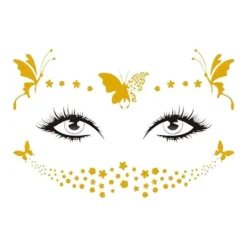 Tillfälliga Ansiktsdekaler Vattentäta Ansiktsklistermärken Färgglada Mångsidiga Tillbehör för Halloween och Cosplay VS-015> Smink