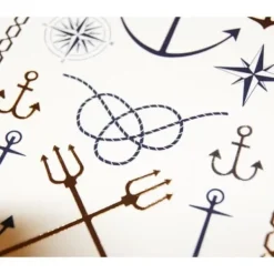 Tillfälliga tatueringar - Ankare - Guld, silver och svart> Smink