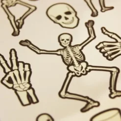 GLOBAL GIFT Tillfälliga tatueringar - Halloween skelett> Smink