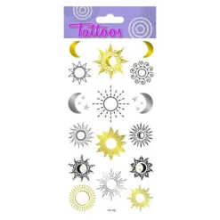 GLOBAL GIFT Tillfälliga tatueringar - Sol & Måne - Förgyllning> Smink