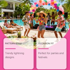 Tillfälliga tatueringar med blixtmönster – 2 st för fest, dans och festival><noscript><img width=