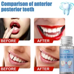 LAIQIANKUA Tillfälligt kosmetiska löständer saknade tandfyllmedel 20g><noscript><img width=