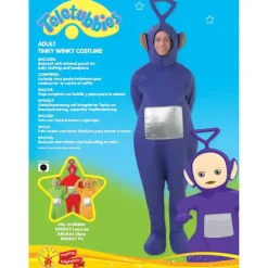 Tinky Winky Teletubbies Vuxen Maskeraddräkt Stag Kostym Lila 170 cm><noscript><img width=
