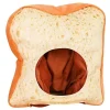 Toast Mjuk Tyg Brödskivor Plysch Huvudbonad (38cm), Söt och Rolig Hatt Plysch Brödhatt Nyhet Klädhatt Födelsedag Foto Rekvisita Vuxna Barn> Huvudbonader