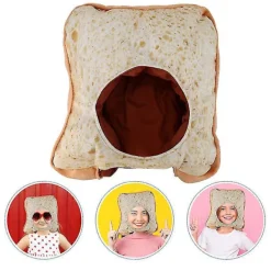 Toastbrödhatt Varma Bröd DIY Selfie Rekvisita Plyschhatt Kostymtillbehör> Huvudbonader