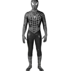 Tobey Maguire Spiderman Kostym Svart/röd Raimi Spider Man Cosplay Superhjälte Zentai Dräkt Halloween Kostymer 190> Dräkter
