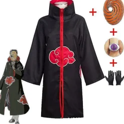 2023-tobi Obito Cosplay kostym Akatsuki långärmad mantel Halloween karneval Rolig vuxen Cosplay kostym XL> Dräkter