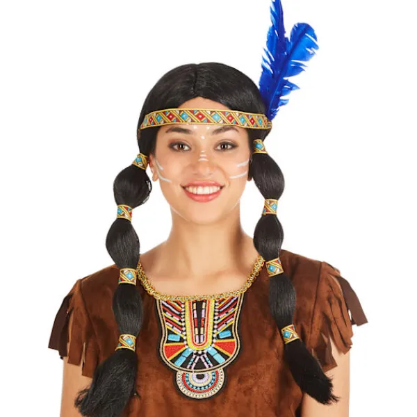 tectake Tofsperuk Indiankvinna> Peruker