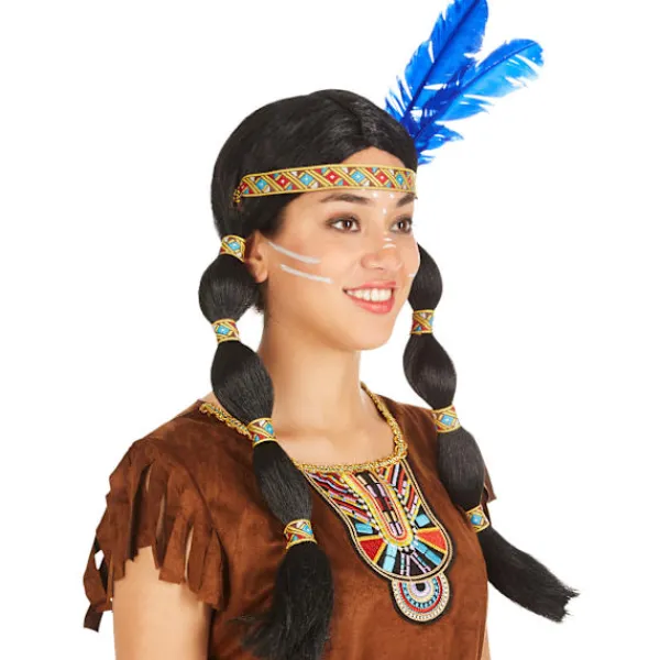 tectake Tofsperuk Indiankvinna> Peruker