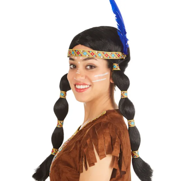 tectake Tofsperuk Indiankvinna> Peruker