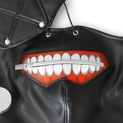 Tokyo Ghoul Kaneki Ken Mask Punk Mask Halloween Maskerad Cosplay Rekvisita Gotisk Justerbar Dragkedjemask med Avtagbar Ögonlapp> Masker
