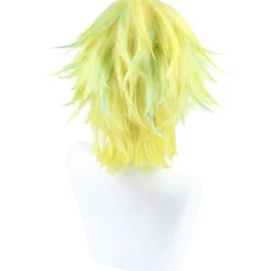 Tokyo Revengers Rindo Haitani Gyllene Blandad Blå Kort Peruk Cosplay><noscript><img width=