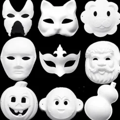 Tomt färgad målning maskerad cosplay massa mask kindergarten diy tillbehör Jikaix Butterfly><noscript><img width=