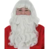 Tomte Peruk och Skäggset, Vit 38cm / 15in, Deluxe, Jul Maskerad Tillbehör, Tomte Utklädnad Kosmetika> Tillbehör