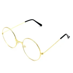 Tomteglasögon Tomtedräkt Retro Runda Nickelfärgade Glasögon Tomte med Runda Linser> Tillbehör