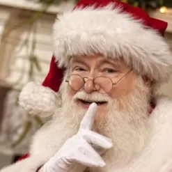 Tomteglasögon Tomtedräkt Retro Runda Nickelfärgade Glasögon Tomte med Runda Linser><noscript><img width=