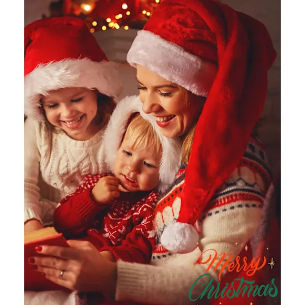 Tomteluva för vuxna Lång plysch julhatt för jul Nyår Festliga festtillbehör - Lila> Huvudbonader